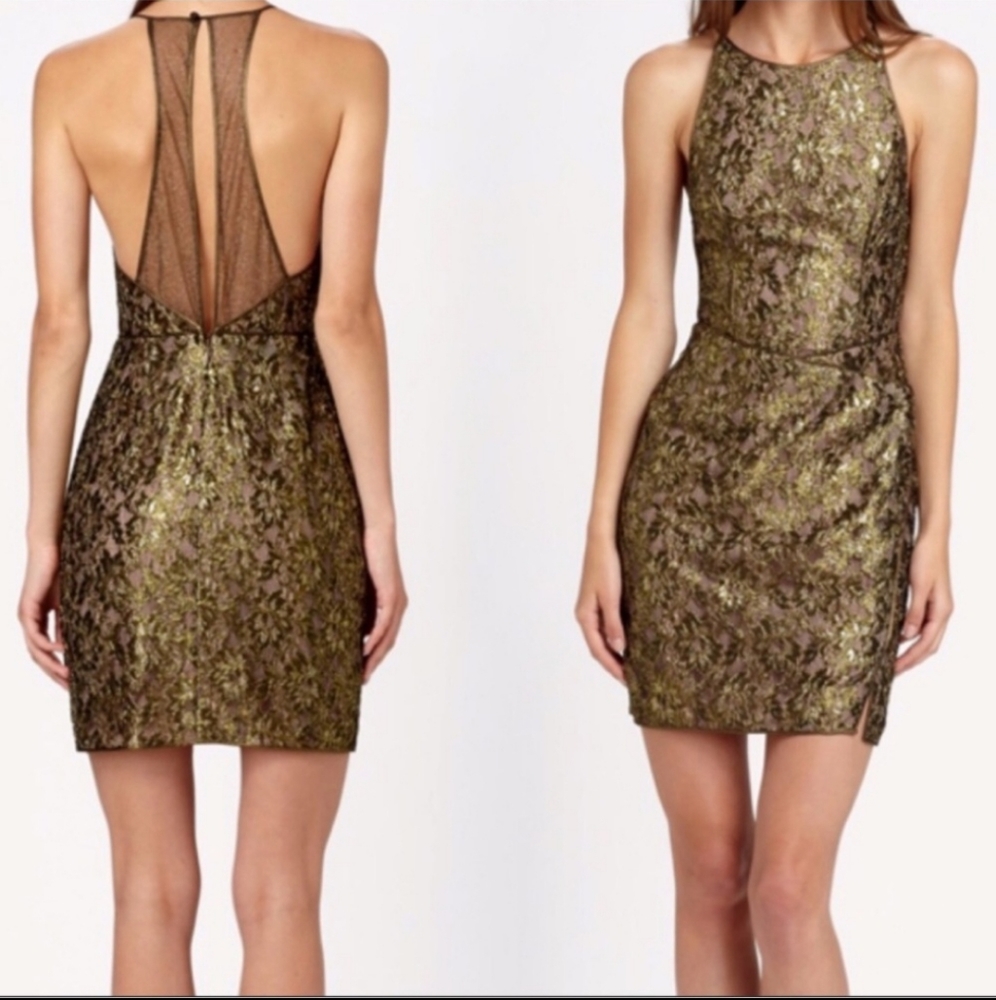 Mini Bcbg black and gold dress